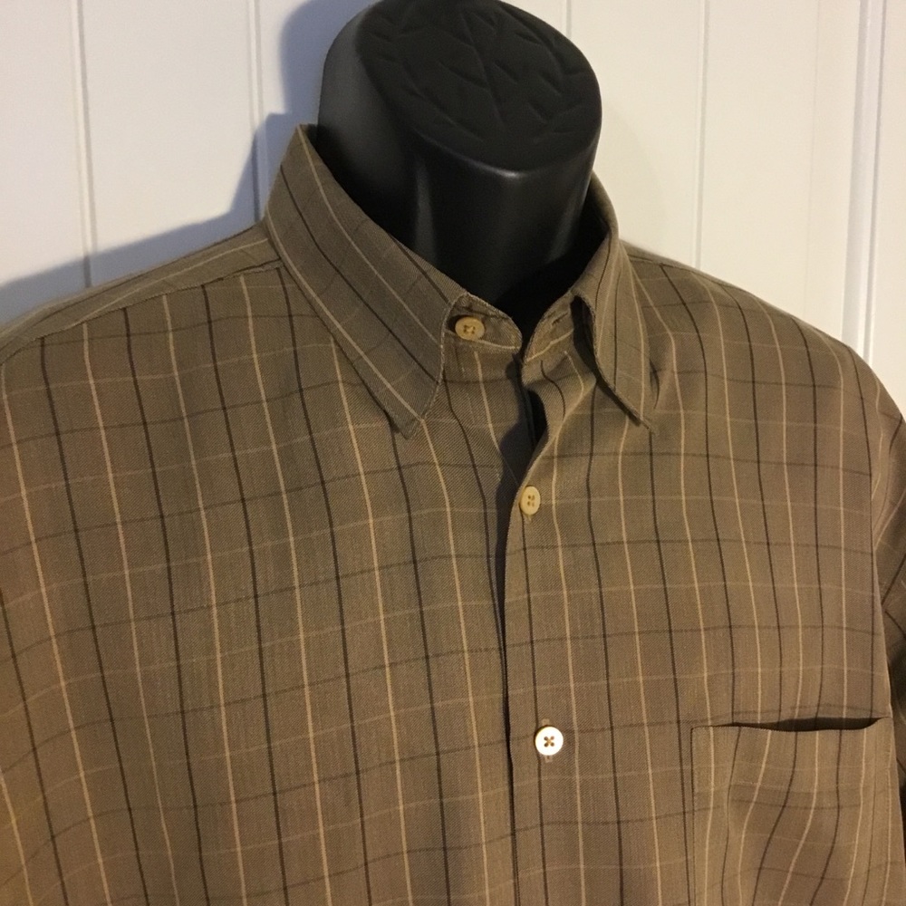 Bugatchi Uomo Shirt Long Sleeve Check Size Large